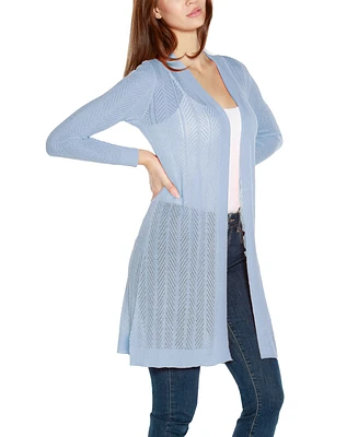 Belldini Women's Lightweight Duster Cardigan Sweater