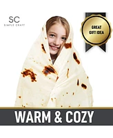 Zulay Kitchen Tortilla Giant Tortilla Throw Blanket for Adults and Kids 60 inch