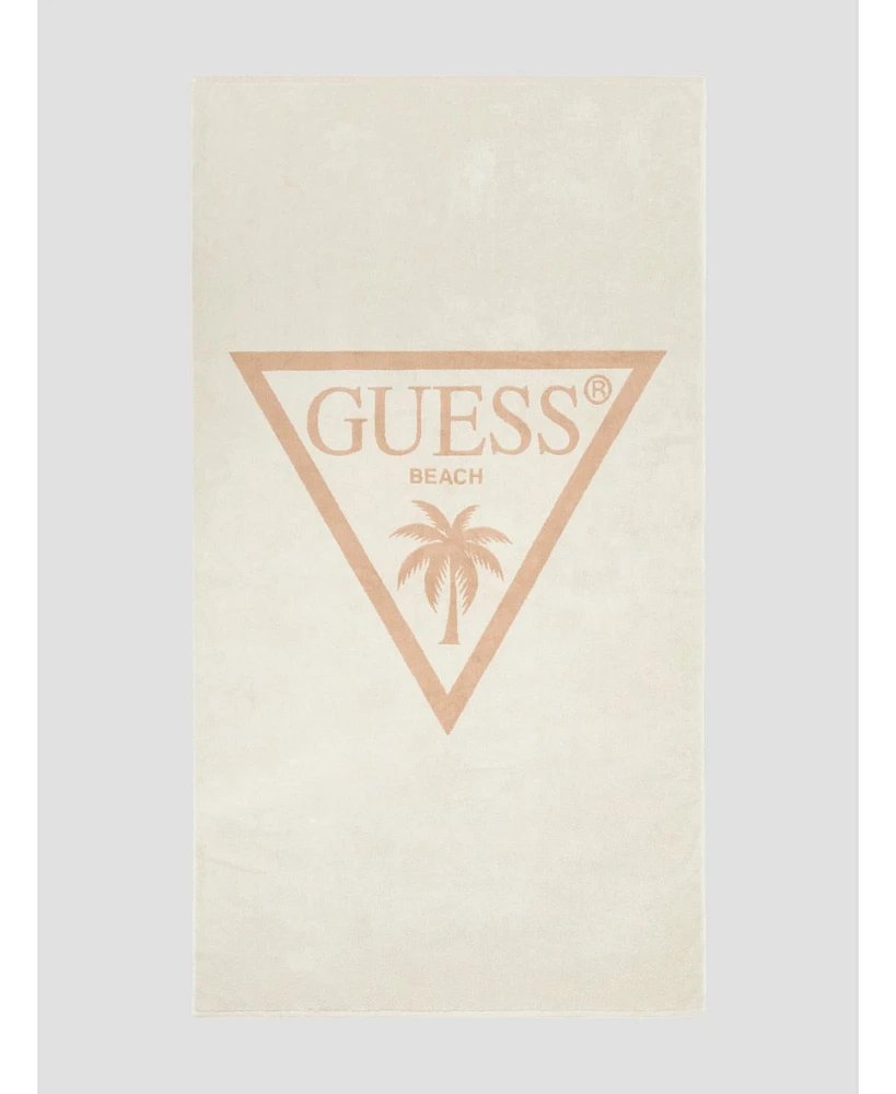 Guess Women's Jacquard Palm Triangle Logo Towel
