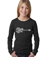 La Pop Art Girls Word Long Sleeve - Country Guitar