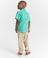 Epic Threads Little & Big Boys Heathered Short-Sleeve Shirt, Created for Macy's