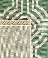 Safavieh Courtyard CY6112 Dark Green and Beige 4' x 5'7" Outdoor Area Rug