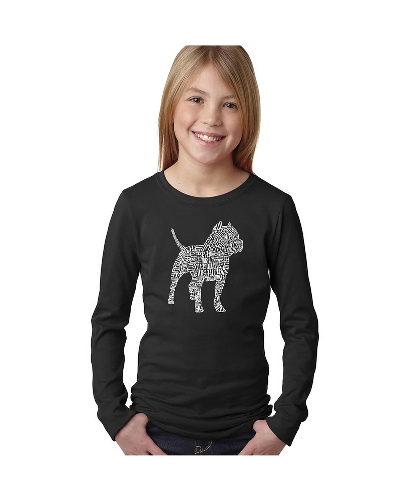 La Pop Art Girls Word Long Sleeve - Pitbull