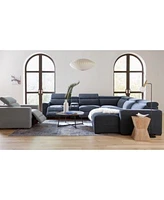 Nevio Fabric Power Headrest Sectional Collection Created For Macys