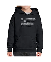 La Pop Art Girls Word Hooded Sweatshirt - Glory Hallelujah Flag