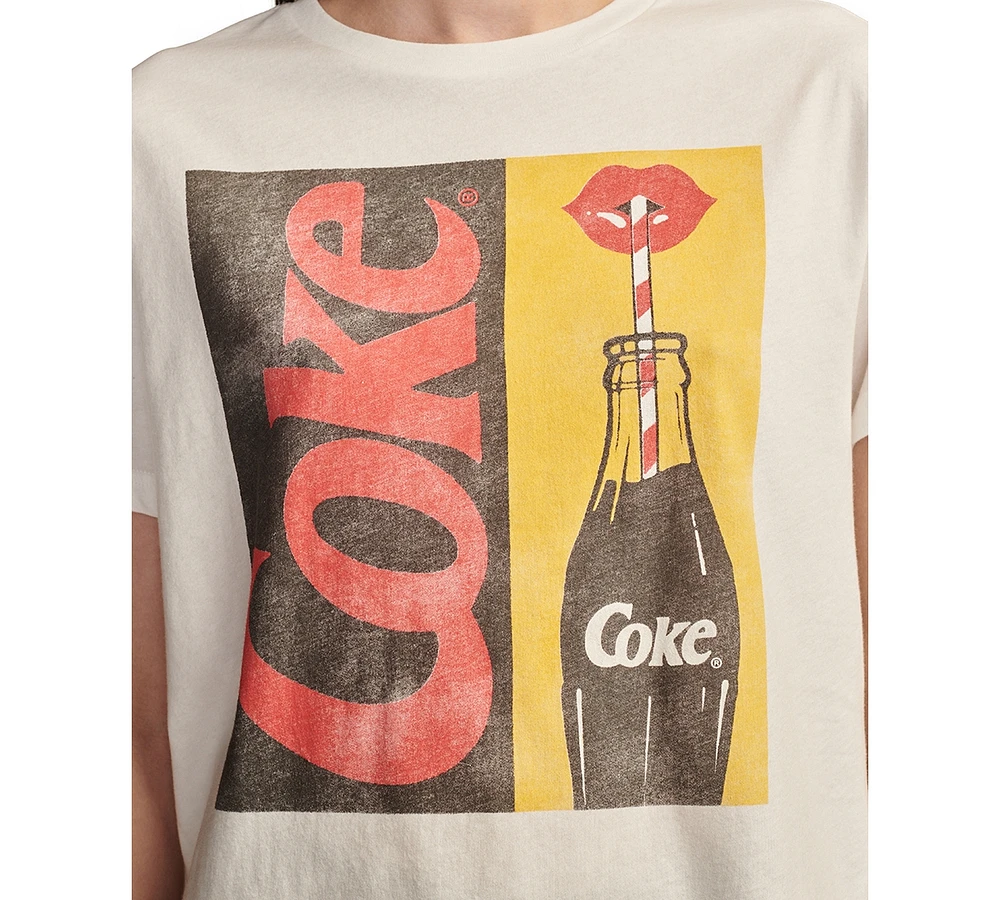Lucky Brand Women's Cotton Coca-Cola Pop Art Boyfriend Tee