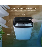 Commercial Cool Portable Air Conditioner, Dehumidifier & Fan, Portable Ac 9,000 Btu Bedroom Ac & Covers up to 450 Sq. Ft., Alexa & Wifi Enabled,White