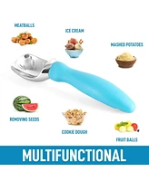 Zulay Kitchen Ice Cream Scoop With Soft Easy Grip Handle - Scooper Built-in Lid Opener