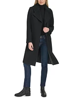 Cole Haan Women's Shawl Collar Wool-Blend Coat