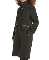 Karl Lagerfeld Paris Women's Zip-Front Boucle Coat, Created for Macy's