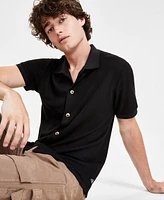 Guess Men's Joshua Textured-Knit Button-Down Shirt