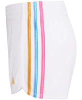 adidas Big Girls Gradient 3-Stripe Pacer Mesh Shorts