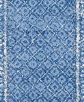 Safavieh Adirondack Light Blue and Dark Blue 2'6" x 12' Runner Area Rug