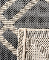 Safavieh Courtyard CY6923 Anthracite and Beige 2' x 3'7" Sisal Weave Outdoor Area Rug