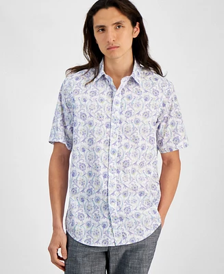 Club Room Vespa Paisley Refined Woven Shirt, Created for Macy's