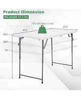 Sugift 3-Level Height Adjustable Folding Table