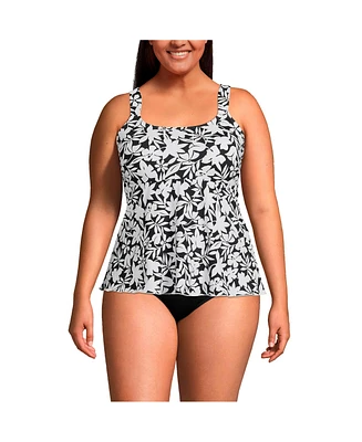 Lands' End Plus Dd-Cup Flutter Scoop Neck Tankini Top