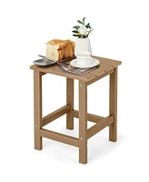 Vebreda 14 Inch Square Weather-Resistant Adirondack Side Table