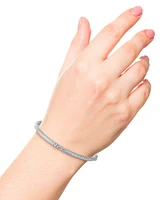 Giani Bernini 2-Pc. Set Textured Medium Hoop Earrings & Matching Bangle Bracelet in Sterling Silver, Created for Macy's