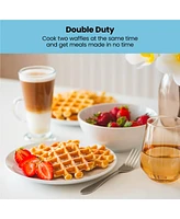 Chefman Double 6" Waffle Maker w/ Shade Selector, Non Stick Plates