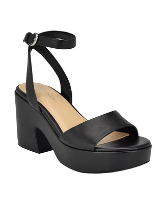 Calvin Klein Women's Summer Almond Toe Dress Wedge Sandals