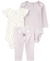 Carter's Baby Boys and Girls 3-Pc. Little Character Bodysuit & Pant Set