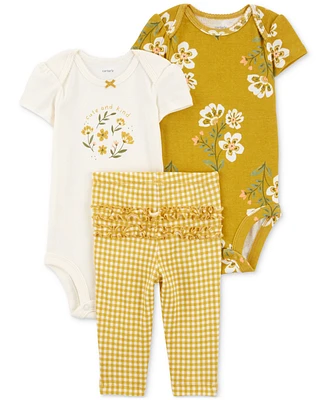 Carter's Baby Boys and Girls 3-Pc. Little Character Bodysuit & Pant Set