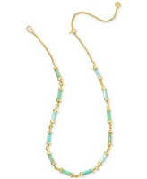 Kendra Scott 14k Gold-Plated Mixed Bead Adjustable Strand Necklace, 14" + 5" extender