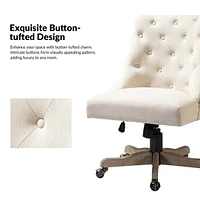 Modern Upholstered Tufted Armless Home Office Chair