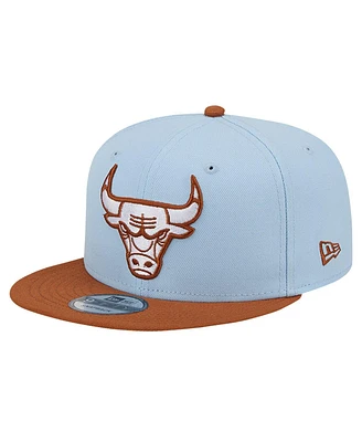 New Era Men's Light Blue/ Chicago Bulls 2-Tone Color Pack 9fifty Snapback Hat