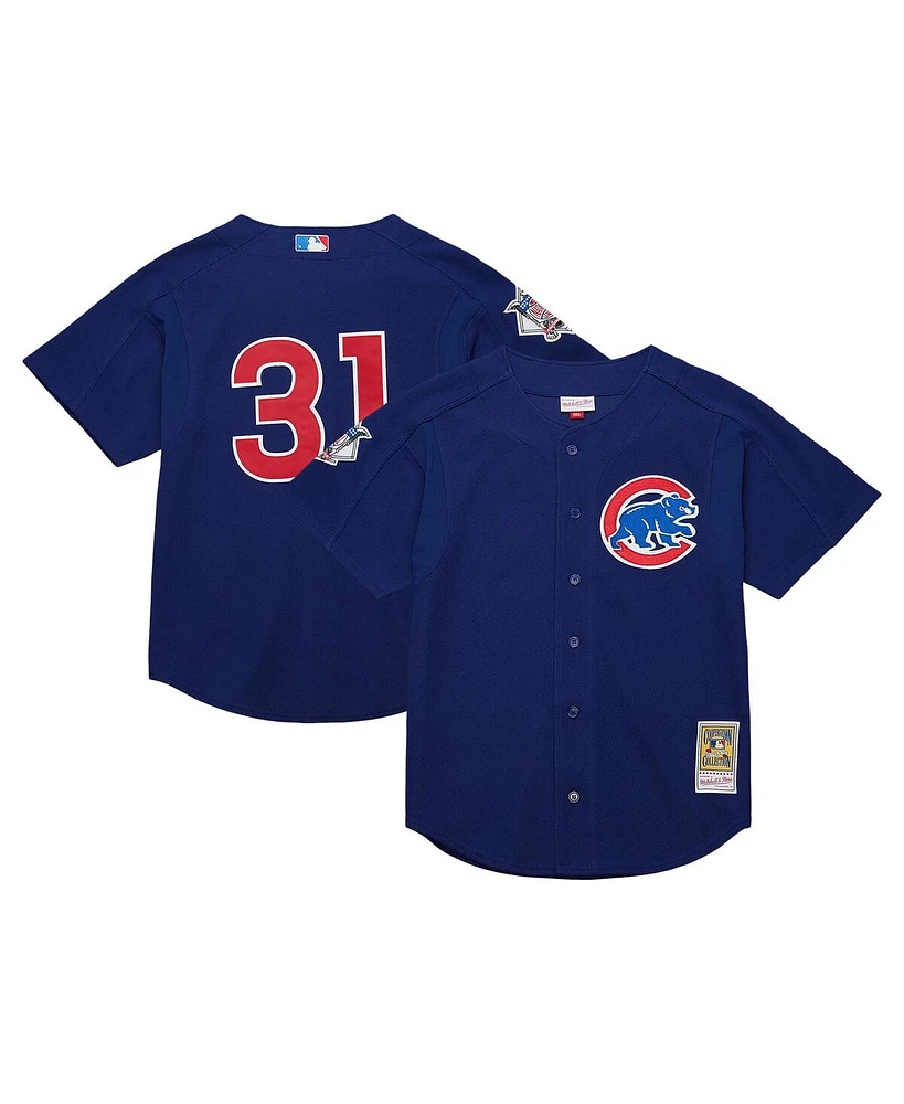 Mitchell Ness Men's Greg Maddux Royal Chicago Cubs Cooperstown Collection 2005 Batting Practice Jersey
