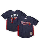 Mitchell Ness Men's Chipper Jones Navy Atlanta Braves Cooperstown Collection 2007 Batting Practice Jersey