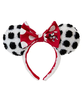 Loungefly Mickey Friends Minnie Mouse Rocks The Dots Sherpa Headband