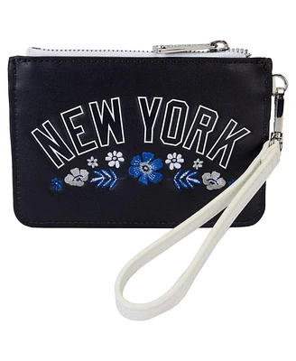 Loungefly New York Yankees Floral Wrist Clutch