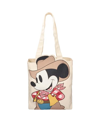 Loungefly Mickey Mouse Western Canvas Tote Bag