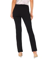 CeCe Women's Front Slit Straight Leg Pull-On Ponte Pants