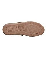 Earth Women's Lorali Round Toe Adjustable Strap Casual Flats