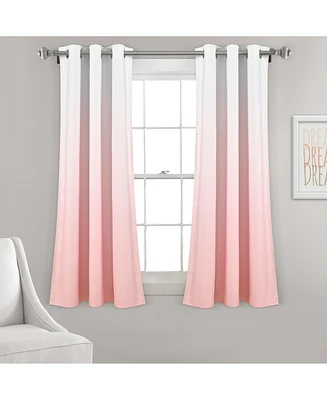 Lush Decor Mia Ombre Insulated Grommet Blackout Window Curtain Panels
