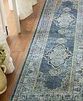 Safavieh Crystal CRS500 Blue and Yellow 2'2" x 9' Runner Area Rug