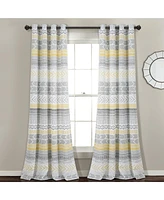 Lush Decor Hygge Geo Light Filtering Window Curtain Panels