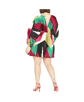 City Chic Plus Chloe Print Dress