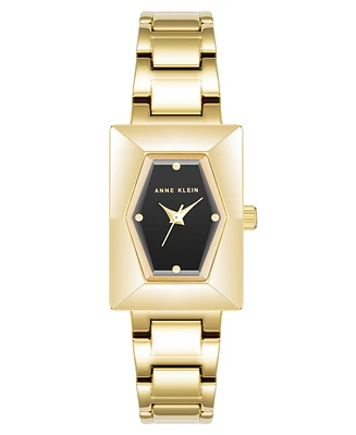 Anne Klein Women's Quartz Gold-Tone Alloy Link Bracelet Watch, 20.5mm