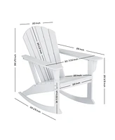 WestinTrends Outdoor Patio Poly Adirondack Rocking Chair Rocker