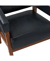 Modern Faux Leather Accent Arm Chair for Bedroom Office