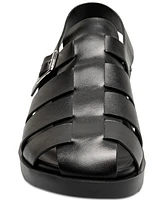 Stacy Adams Men's Montego Slingback Faux-Leather Buckle Sandals