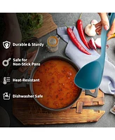 Zulay Kitchen Large Nylon Soup Ladle Spoon with Comfortable Grip