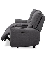 Olper 3-Pc. Fabric Zero Wall Sectional Power Motion Sofa with Console, Created for Macy's