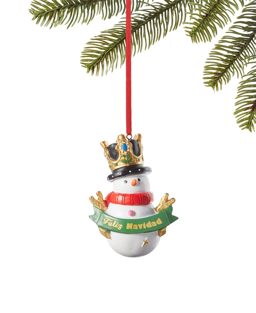 Holiday Lane Feliz Navidad Snowman Ornament, Created for Macy's