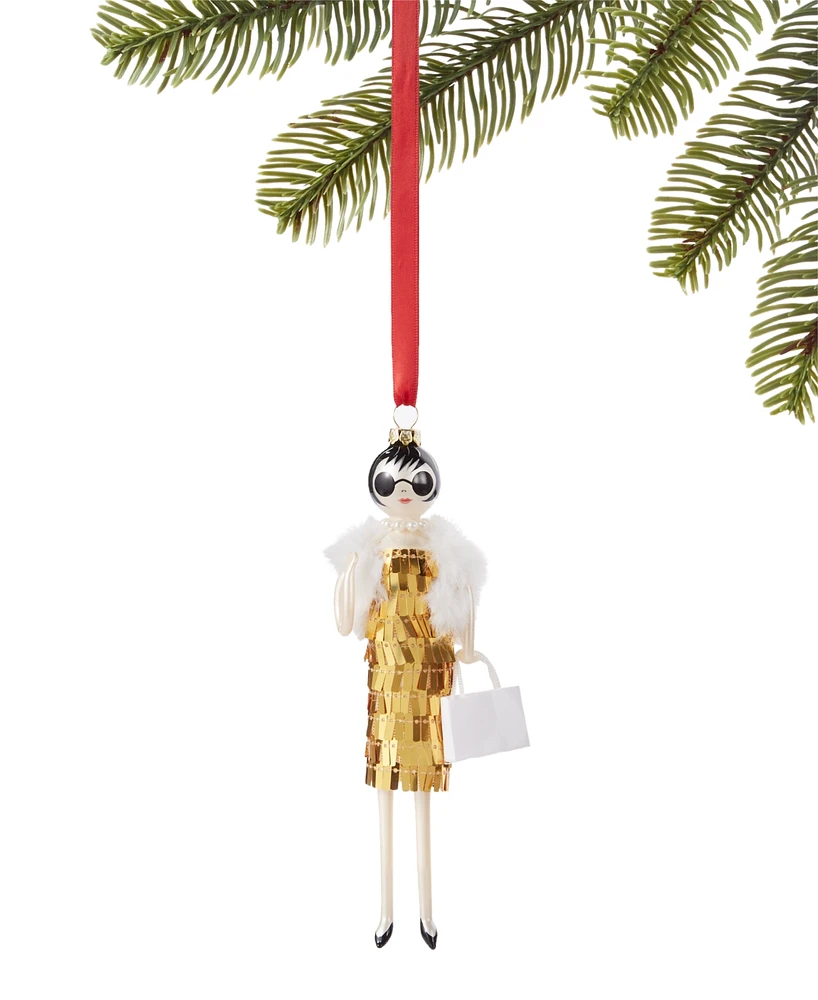 Holiday Lane Shine Bright Fancy Party Girl Ornament, Exclusively at Macy's