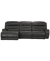 Blairesville 3-Pc. Leather Sofa & Chaise with 3 Power Motion Chairs